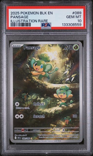 PSA 10 - Black Bolt - Pansage #089