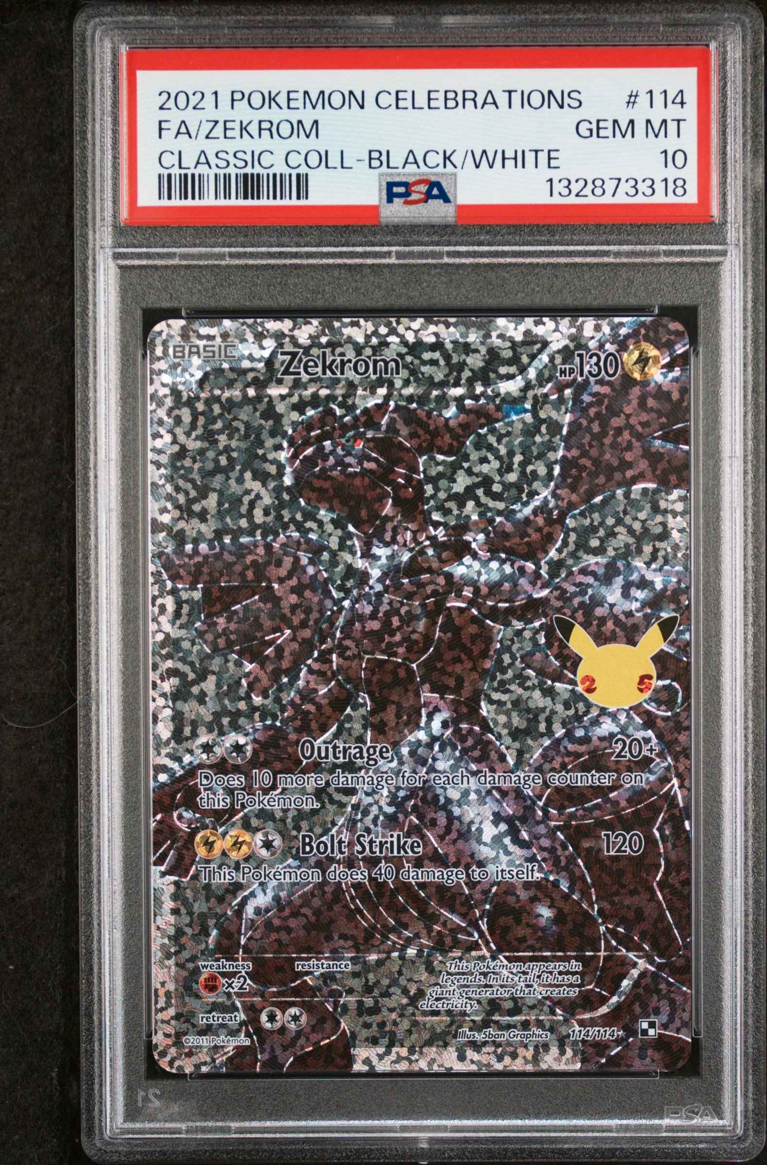PSA 10 - Celebrations - Zekrom #114