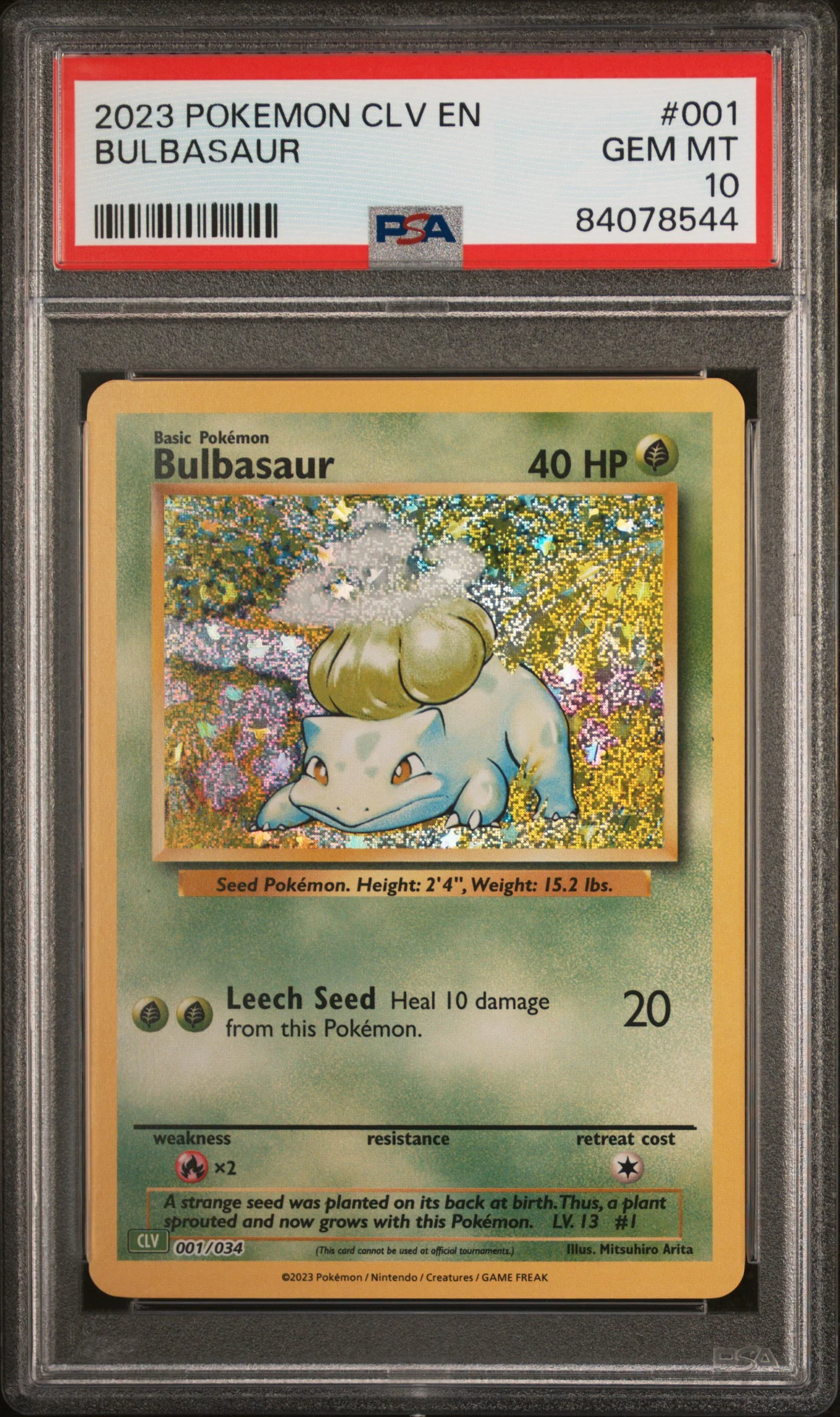 PSA 10 - Classic Collection Box  - Bulbasaur #001