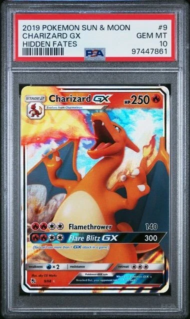 PSA 10 - Hidden Fates - Charizard Gx #9