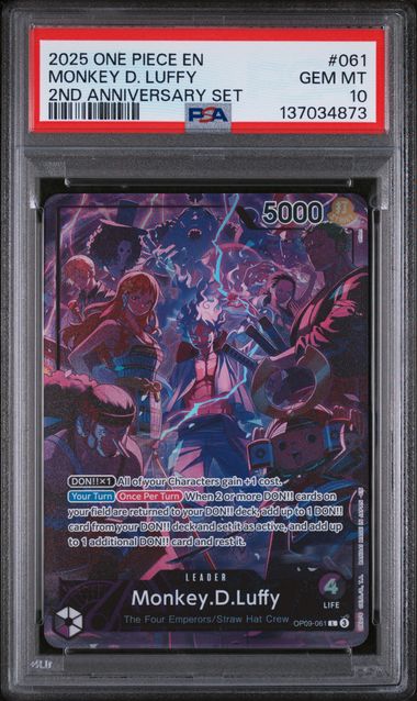 PSA 10 - 2nd Anniversary Set - Monkey.D.Luffy #061