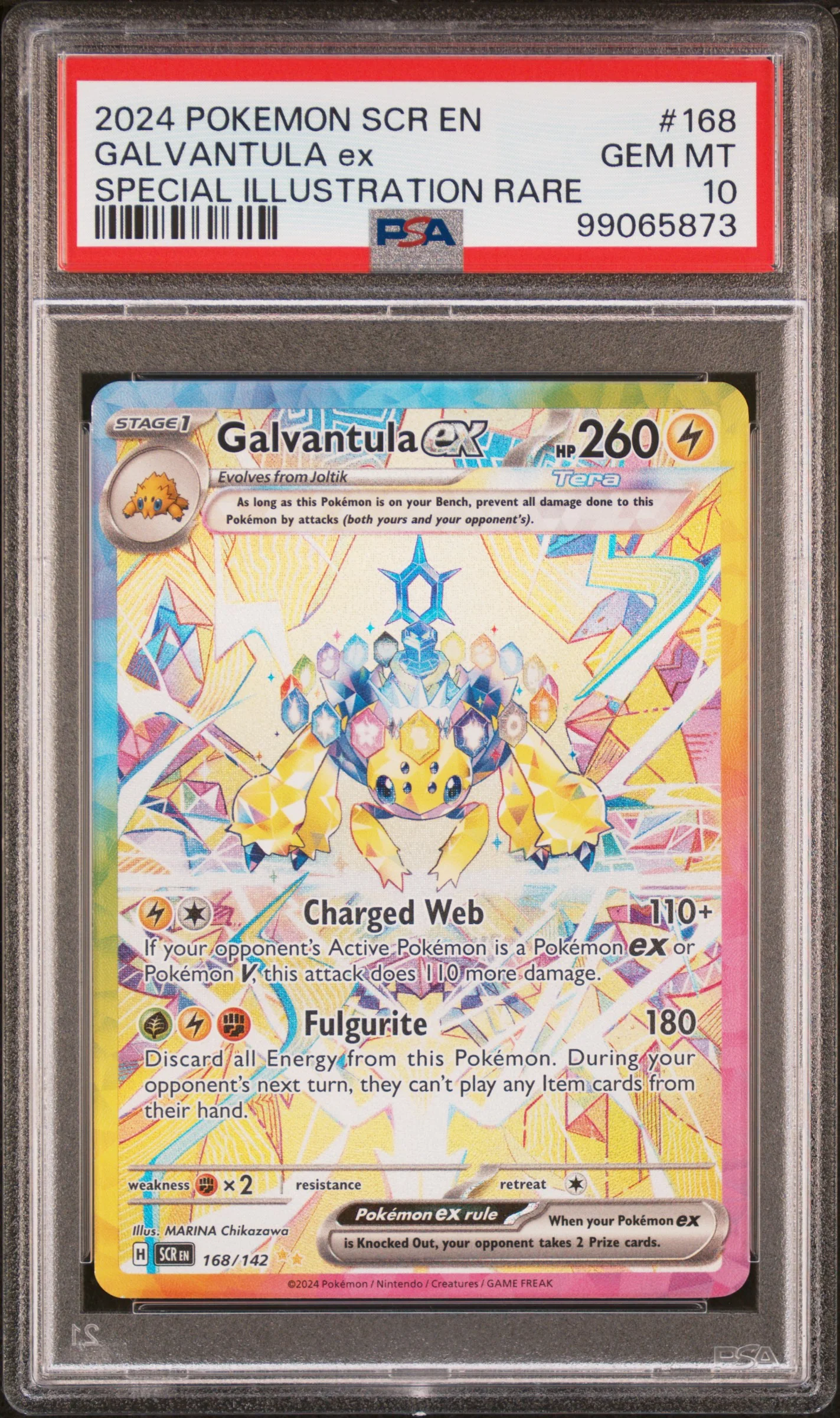 PSA 10 - Stellar Crown - Galvantula EX #168