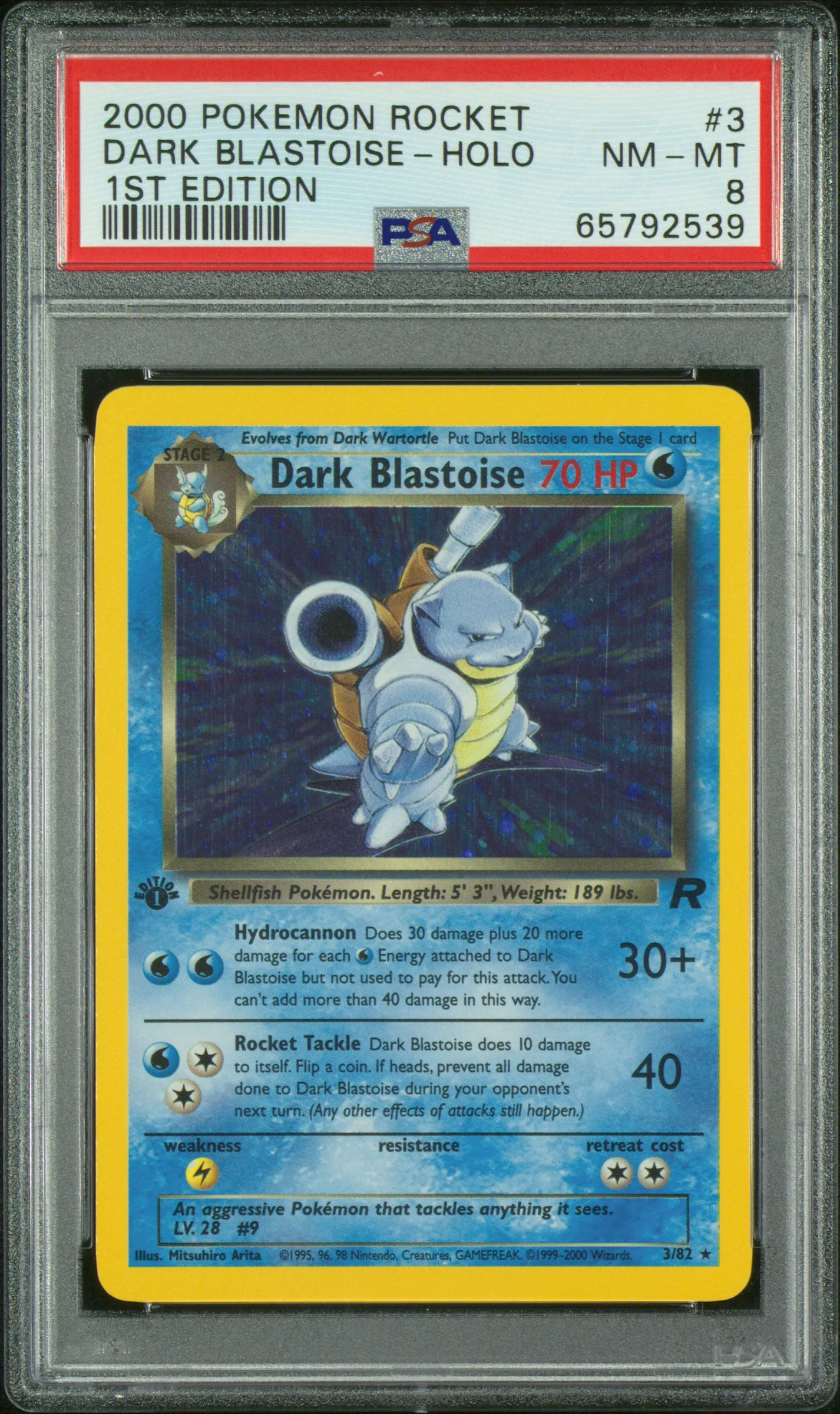 PSA 8 - Team Rocket 1st Edition - Dark Blastoise Holo #3
