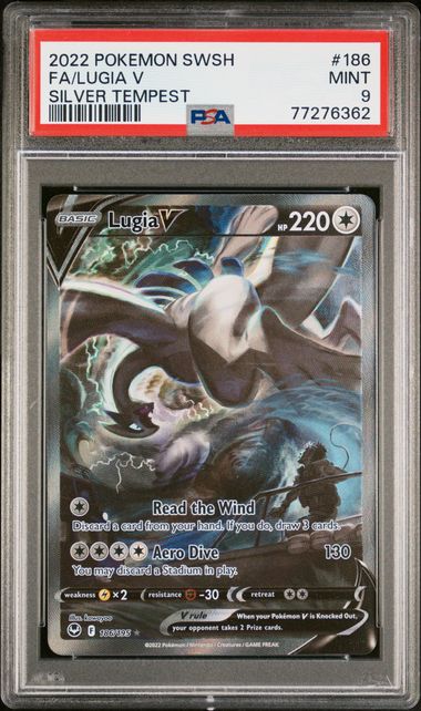 PSA 9 - Silver Tempest - Lugia V #186