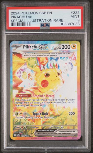 PSA 9 - Surging Sparks - Pikachu EX #238